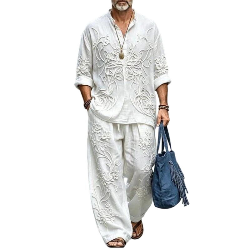 💝💝 Easy Style, Zero Matching Hassle | Men's Retro Print Loose-Fit 2-Piece Set