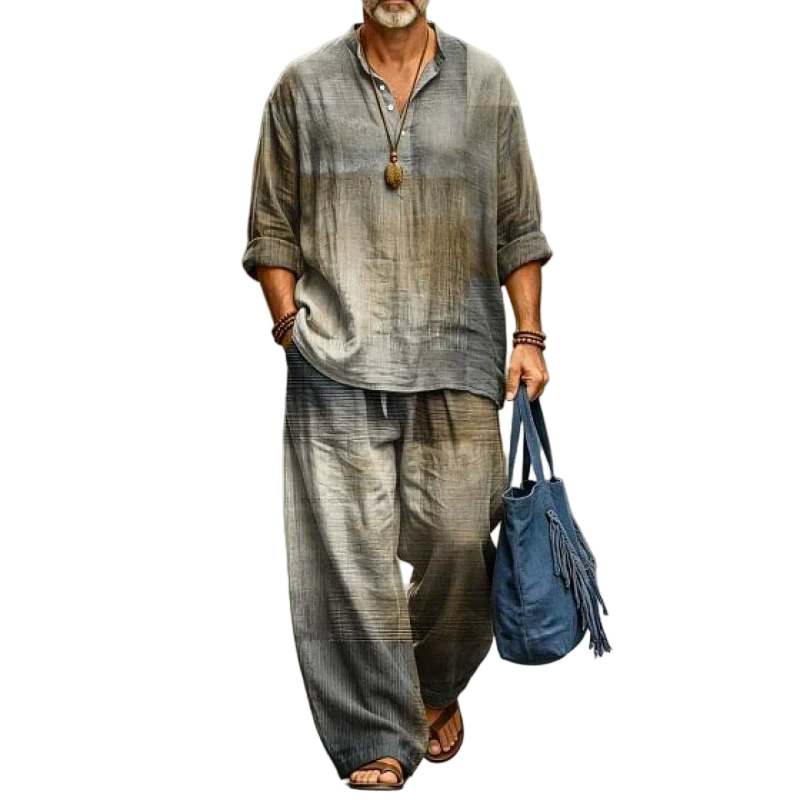 💝💝 Easy Style, Zero Matching Hassle | Men's Retro Print Loose-Fit 2-Piece Set