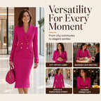 ✨New Arrivals & Special Offers-Women's Double-Breasted Blazer Dress