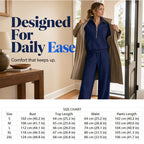 💝💝One Set, Endless Ease | Women's Half-Zip Top & Wide-Leg Pants 2-Piece Set⚡Free shipping