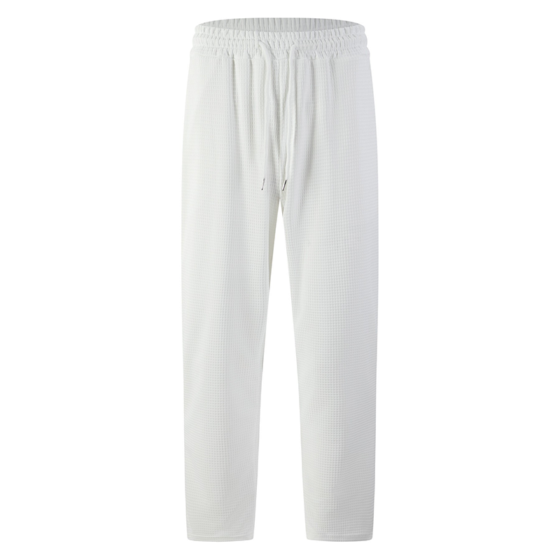 💝💝 Textured Everyday Comfort | Men's Waffle-Knit Drawstring Trousers