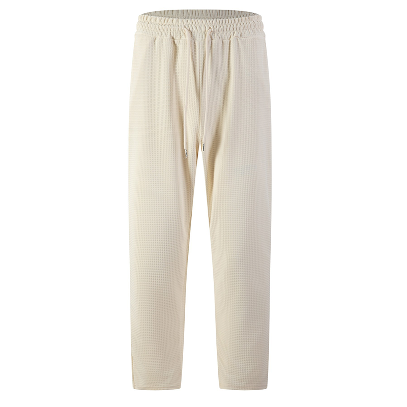 💝💝 Textured Everyday Comfort | Men's Waffle-Knit Drawstring Trousers