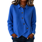 💝💝 Latest Design | Women's Waffle-Knit Crossover Hem Button Top